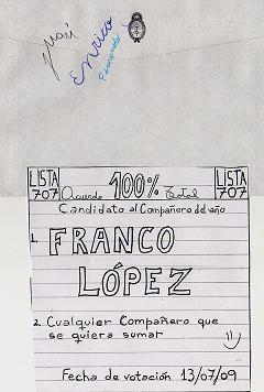 La boleta de Franco López