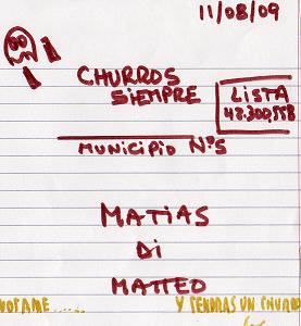 La boleta de Mat&iacute;as Di Matteo